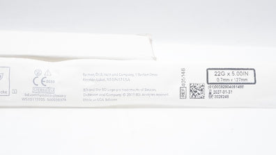 BD 405148 Spinal Ndle Quincke Type Point 22G x 5.00inch